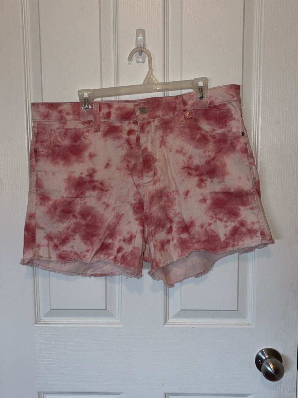 Levi Strauss Pink Tie-Dye Denim Shorts